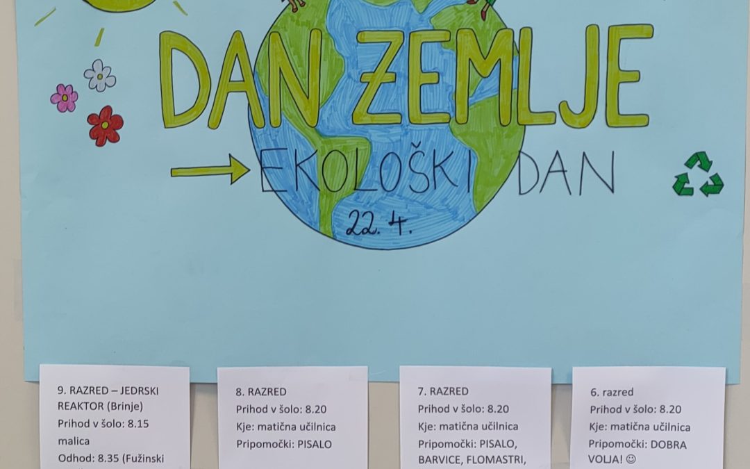 Ekološki dan – DAN ZEMLJE